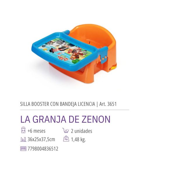 SILLA BOOSTER CON BANDEJA LICENCIA | Art. 3651 - La Granja de Zenon - Imagen 2