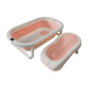 BAÑERA PLEGABLE + REDUCTOR SOFT ROSA