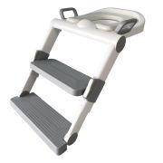 ESCALERA REDUCTOR DE INODORO SOFT CON MANIJA GRIS